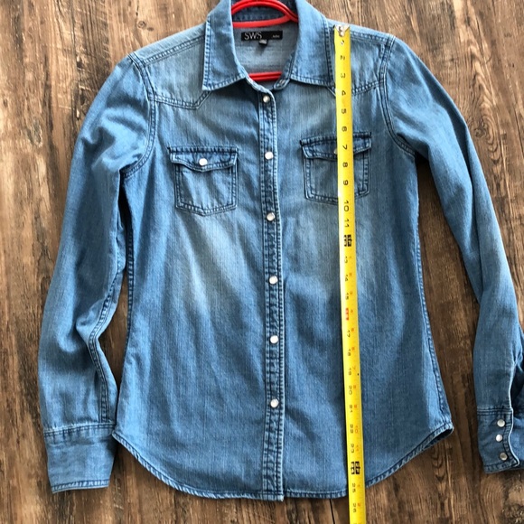 SWS Cotton denim button up shirt - Picture 7 of 12